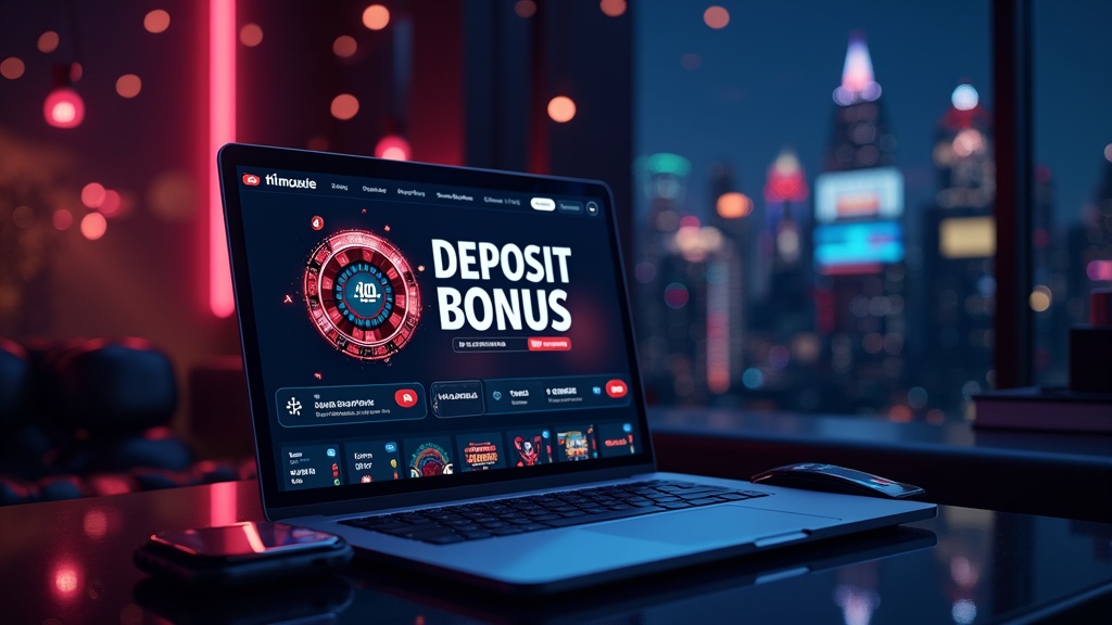 Bannière de bonus sans dépôt et codes promotionnels sur fond de casino sombre